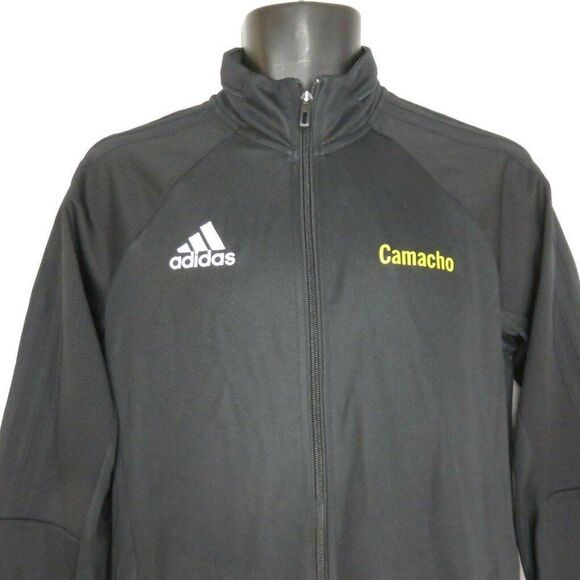 Adidas Black Track Jacket Size M Climalite Full Zip Camacho Percussion - Picture 1 of 6